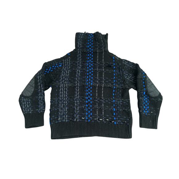 rag & bone Fine Wool Rayon Knit Womens XXS Turtleneck Sweater Black Gray Blue - Picture 1 of 7